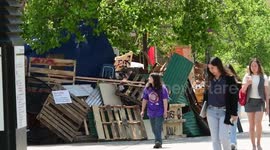 Pro-Palestinian protesters set up camp on California State University campus