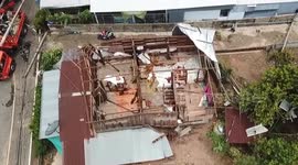 Girl, 8, killed and sister, 10, injured when house wall collapses during storm