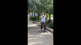 Mother straps her paralyzed son to her body for rehabilitation training in China