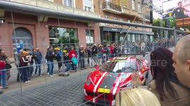Ferrari loses control and hits spectator fence
