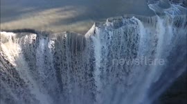 Beautiful aerial footage of Ball's Falls in Niagara Escarpment