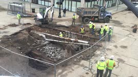 Springfield, MA Sinkhole/Water main Break Update 05 May 2016