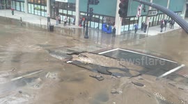 Springfield, MA Water Main Break/ Sinkhole  May 4, 2016