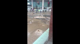 Springfield, MA Water Main Break/ Sinkhole  May 4, 2016