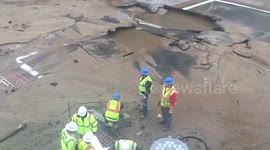 Springfield, MA Water Main Break/ Sinkhole  May 4, 2016 3:48PM