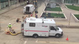 Springfield, MA Water Main Break/ Sinkhole  May 4, 2016 - May 5, 2016 Update: Verizon Workers on Strike - but not all of them