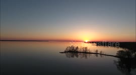 Beautiful drone footage of sunset in Southern Ontario