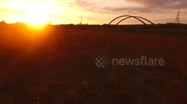 Golden Hour Sunset Drone Footage Over Toome Bridge!