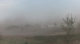 Dust storm hits Minnesota, USA
