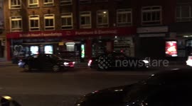 Leicester City fans in Leicester City Centre this evening.