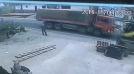 Lorry in head-on collision with coach