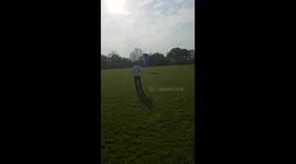 Power kite takes out man in park