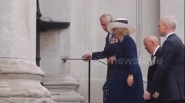 Prince Charles visiting St Martin's Church in London