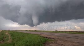 Tornado hits Fairfield, Nebraska, USA