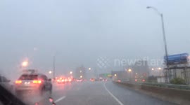 Strong storms moving into Kansas City metro, USA