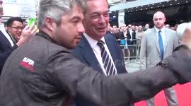 Nigel Farage on red carpet for Brexit: The Movie premiere