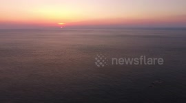 Sunset At Giant's Causeway - Drone View - May 11th 2016