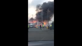 Fireworks factory fire in Southampton