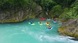Kayaking the Soca River in Slovenia looks like an amazing experience