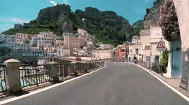 Serpentine road hyperlapse. Italy summer