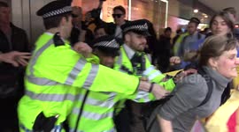 Scuffles during weekend 'Living Wage' protests on Oxford Street, London