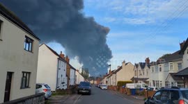Massive fire erupts in Cannock, sending huge plumes of smoke into air