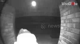 Doorbell camera captures woman getting trolled by icy ground