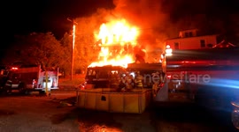 Inferno engulfs structures in West Cameron Township, Pennsylvania