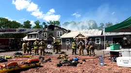 Commercial building fire with Tanker Task Force,  Dornsife, Pennsylvania