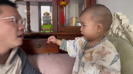 Toddler's play turns risky: dad chokes while playing with child's hand in mouth
