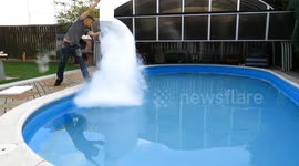 15kg of DRY ICE vs SWIMMING POOL