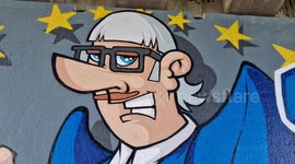Joost Klein supported with large graffiti artwork