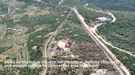 Lebanon: Drone footage of the Strike on Hezbollah targets in the area of Ramyeh