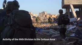 Gaza Strip: Activity of the 99th Division in the Zeitoun area