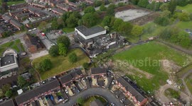 Fire crews today tackling blaze that ripped through a leisure centre