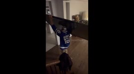 Disappointed hockey fan throws TV out the door