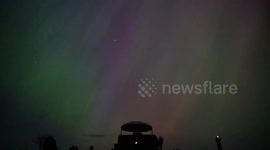 Northern Lights illuminate Cumbrian skies with Aurora show that dazzled onlookers with Reds, Pinks and Green colours