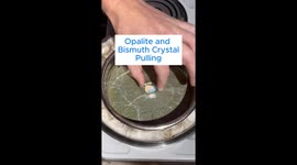 Opal seed sparks spectacular Bismuth crystal formation