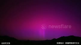 Timelapse of stunning northern lights display captured in northern China