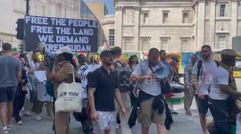 Sudan protestors gathered march through Trafalgar Square highlight their lack of international engagement over the war in Sudan.