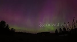 Northern Lights over South Bruce, Ontario, Canada