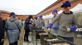 Traditional smelt festival held in Russia's St. Petersburg
