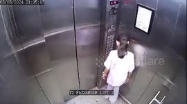 Stray dog attacks woman when lift door opens in India