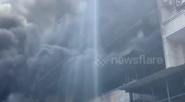 India: Massive fire engulfs plastic factor in Delhi