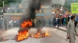 Citizens protest against Pakistan government in Pakistan Occupied Kashmir
