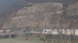 India: Indian Air Force chopper joins rescue operation after massive forest fire breaks out