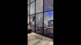 Robot Arms Duel With Light Sabers
