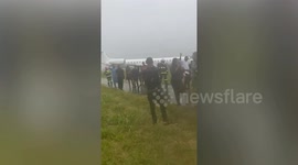 Private jet skids off runway during heavy rain in Nigeria