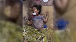 GRAPGIC VIDEO: Four-Year-Old Recovers From Israeli Onslaught in Jabalia