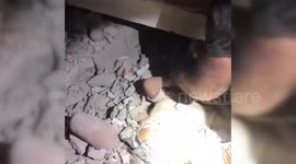 Palestine: Rescue Workers Save Baby From Gaza Rubble